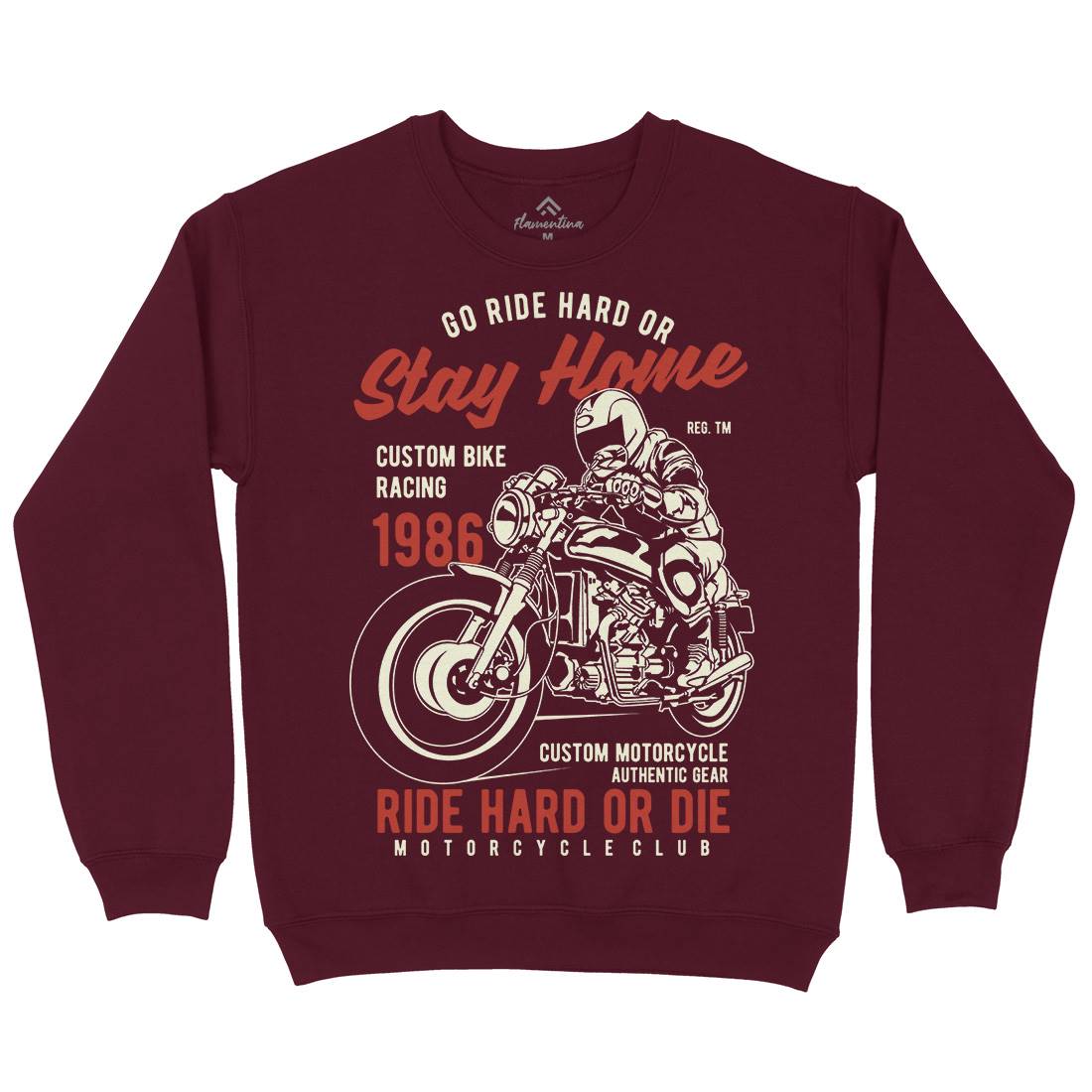Go Ride Hard Kids Crew Neck Sweatshirt Motorcycles B217
