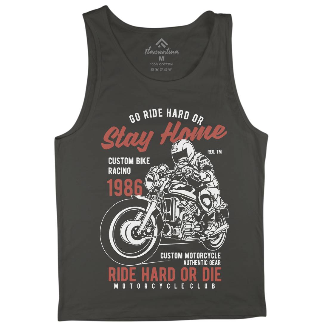 Go Ride Hard Mens Tank Top Vest Motorcycles B217