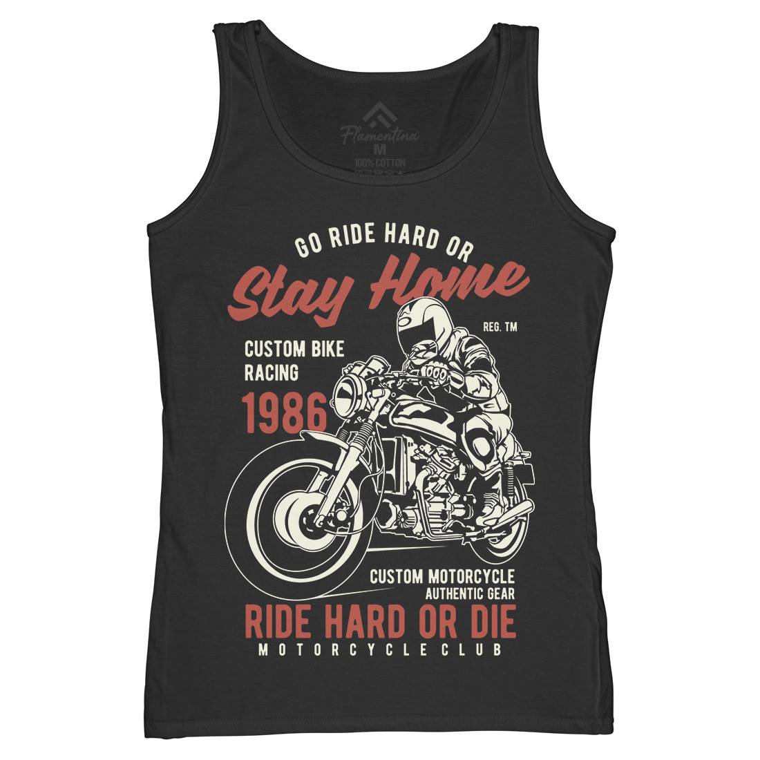 Go Ride Hard Womens Organic Tank Top Vest Motorcycles B217