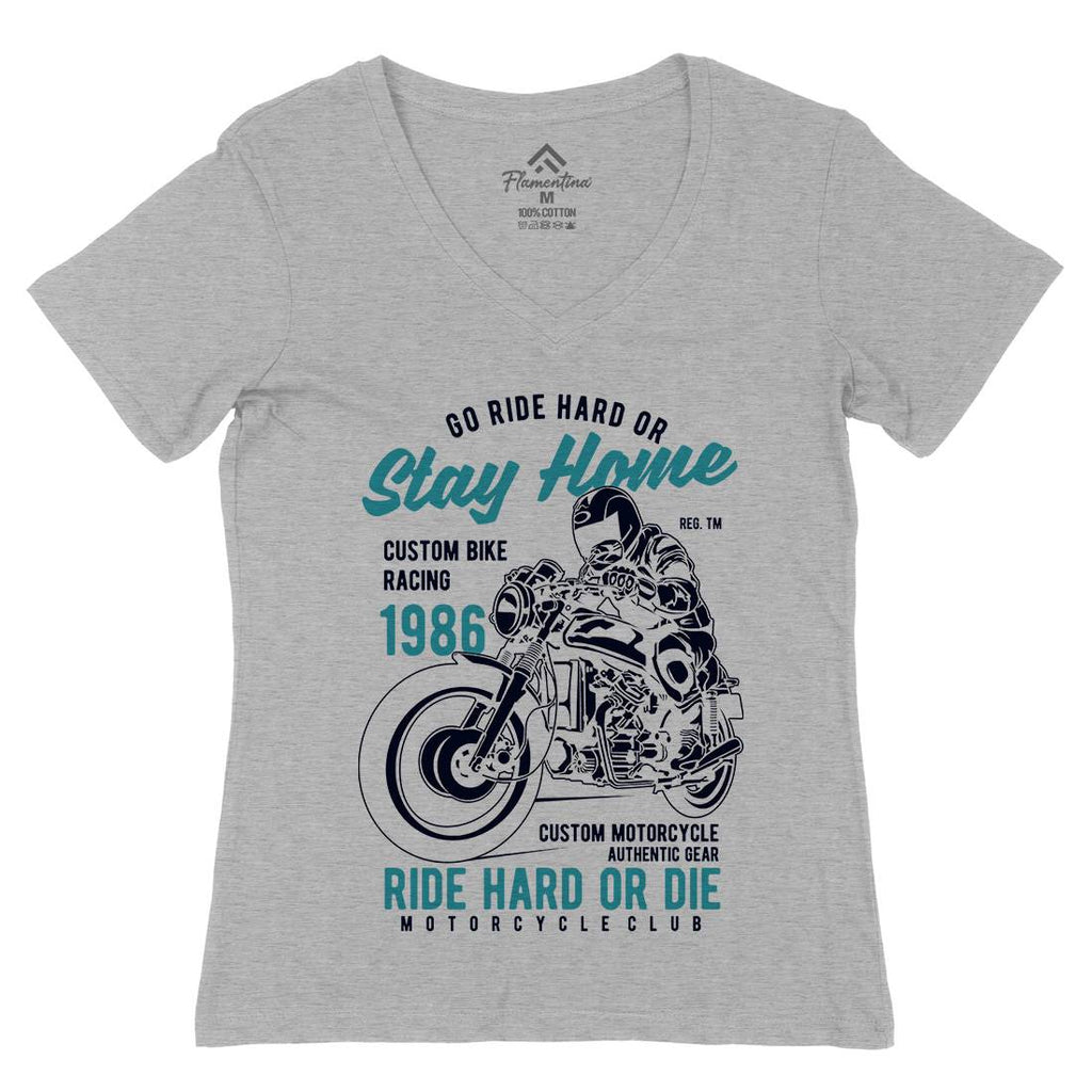 Go Ride Hard Organic Premium Cotton Tote Bag Motorcycles B217