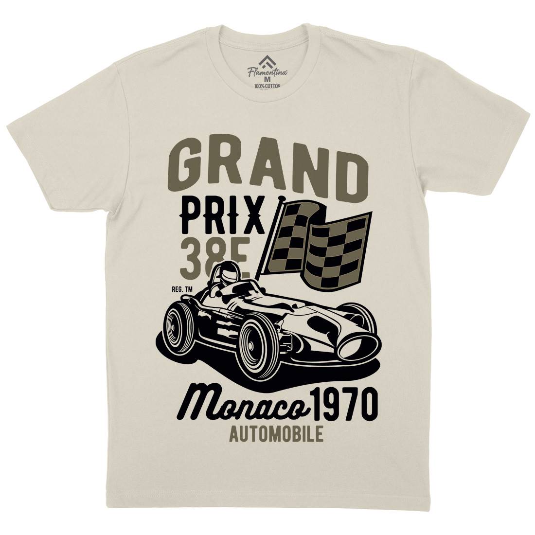 Grand Prix Mens Organic Crew Neck T-Shirt Cars B218