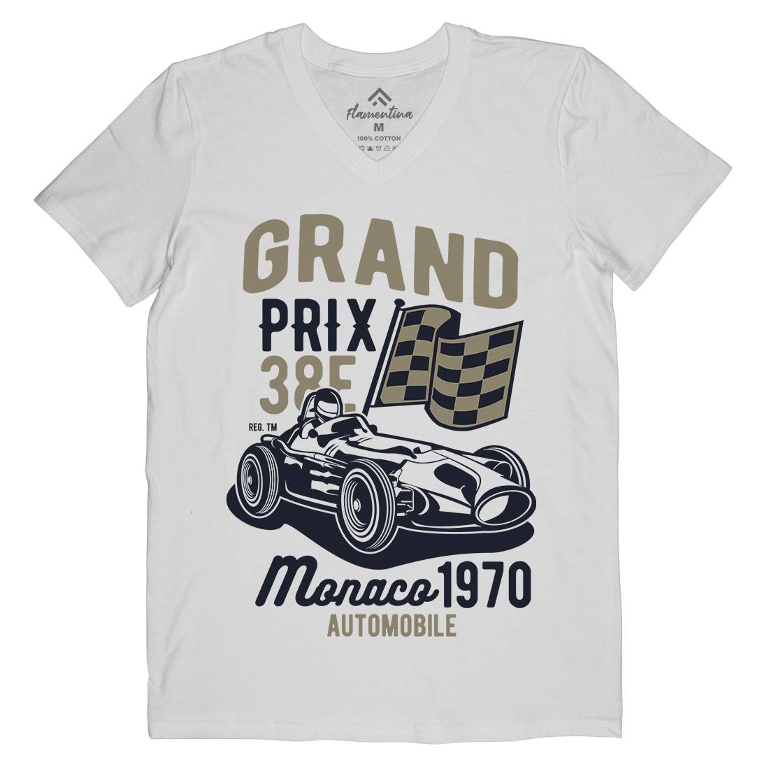 Grand Prix Mens V-Neck T-Shirt Cars B218