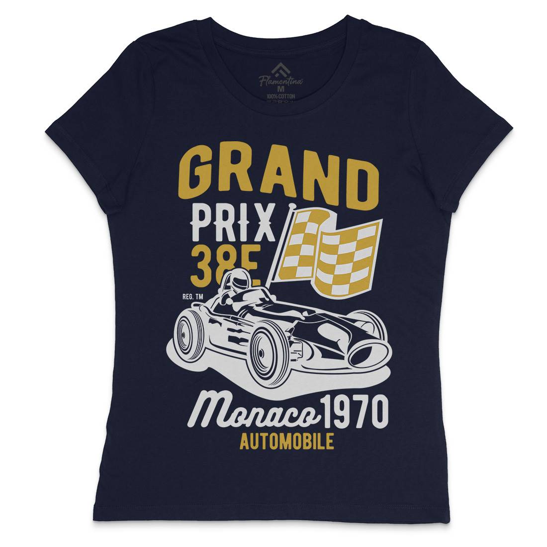 Grand Prix Womens Crew Neck T-Shirt Cars B218