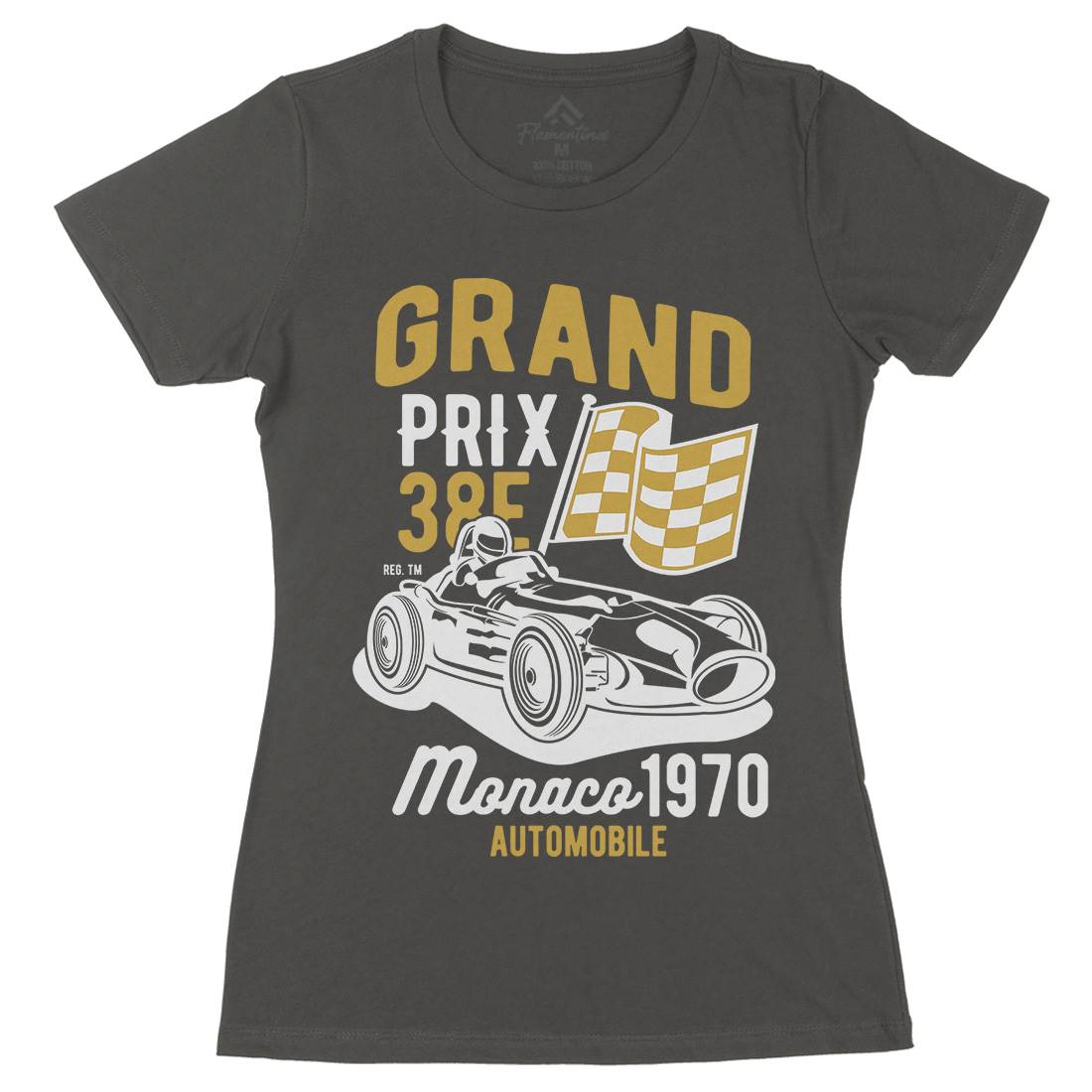 Grand Prix Womens Organic Crew Neck T-Shirt Cars B218
