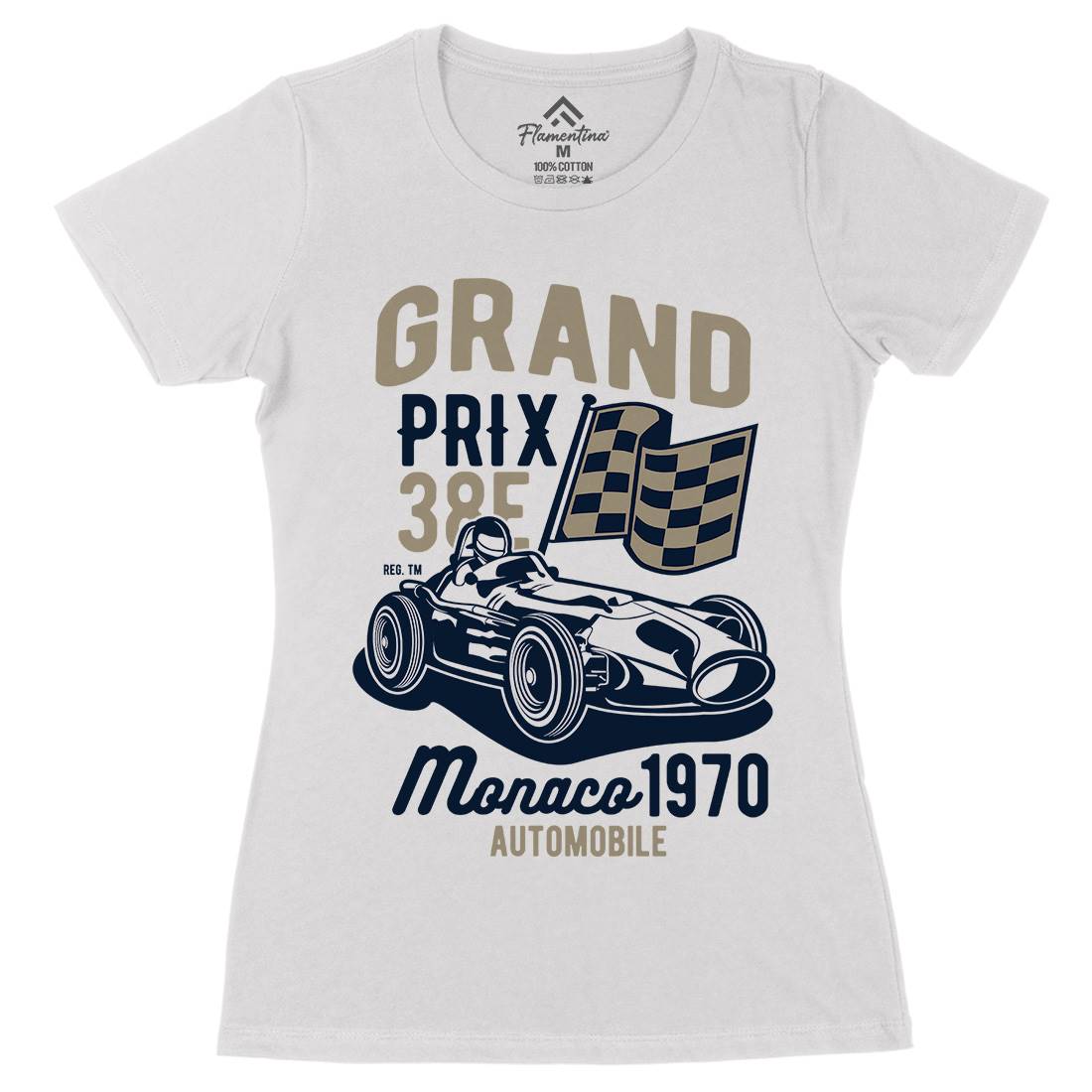 Grand Prix Womens Organic Crew Neck T-Shirt Cars B218