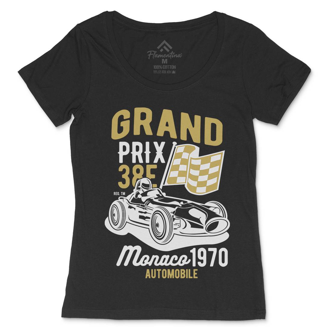 Grand Prix Womens Scoop Neck T-Shirt Cars B218
