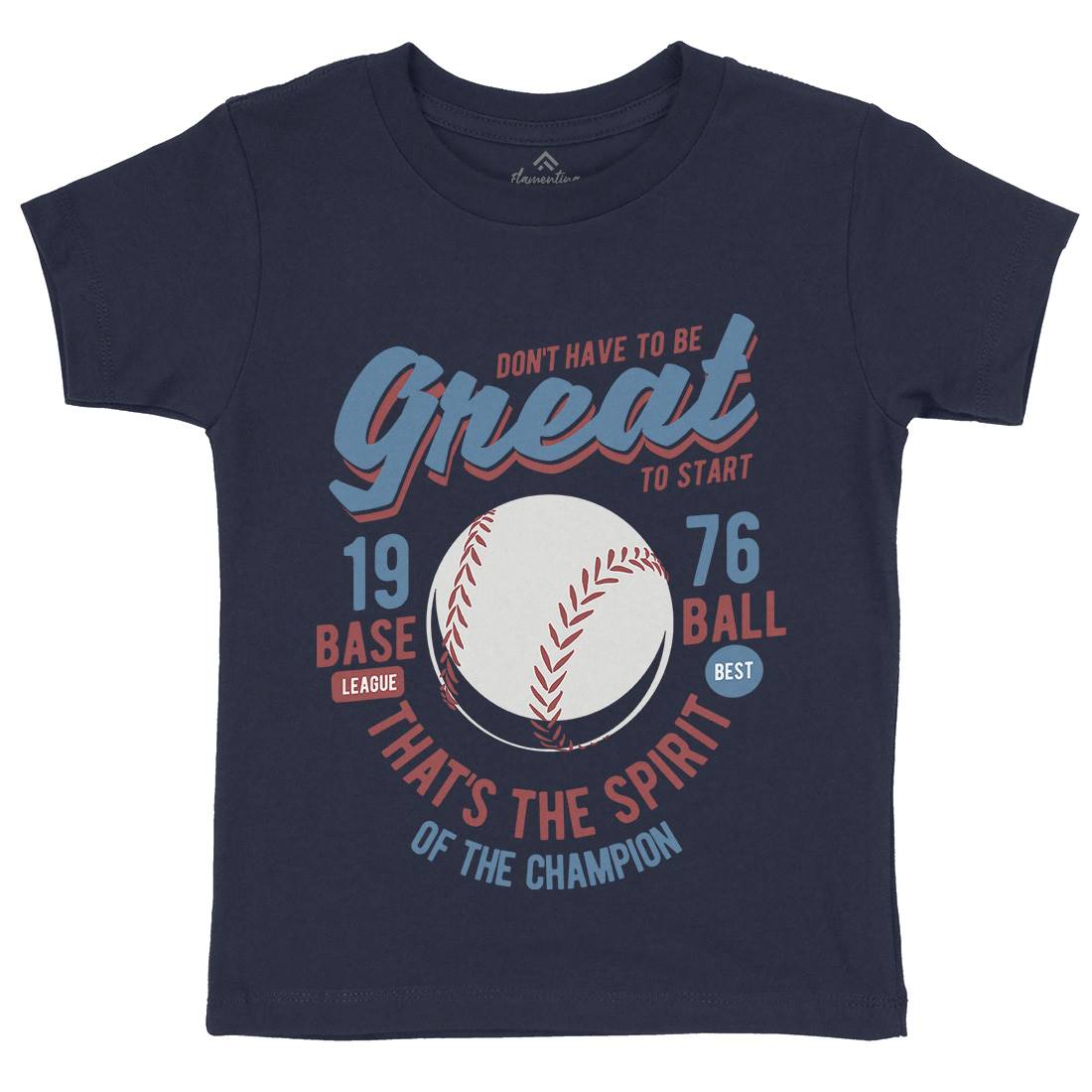 Great Baseball Kids Crew Neck T-Shirt Sport B219