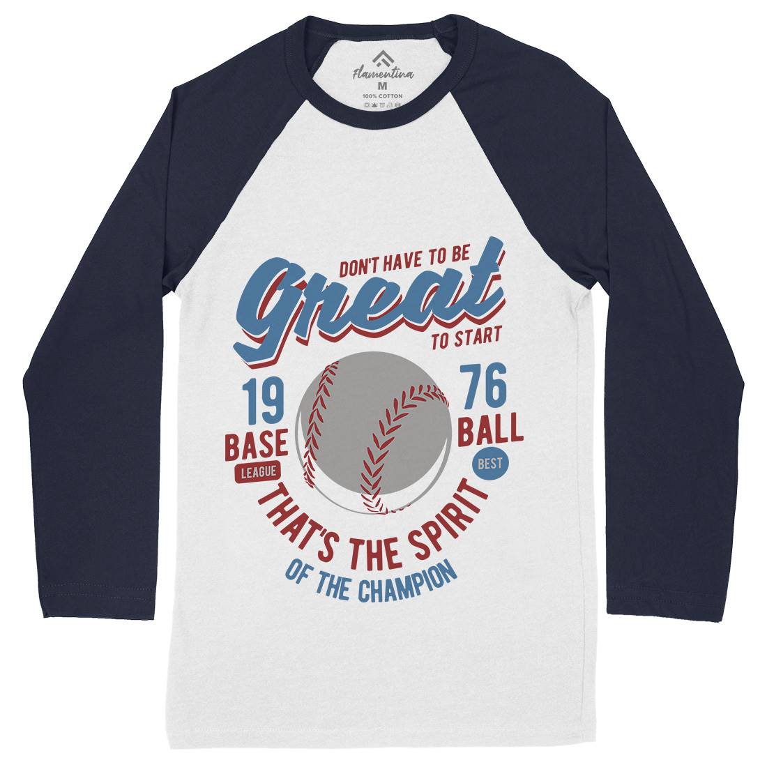 Great Baseball Mens Long Sleeve Baseball T-Shirt Sport B219