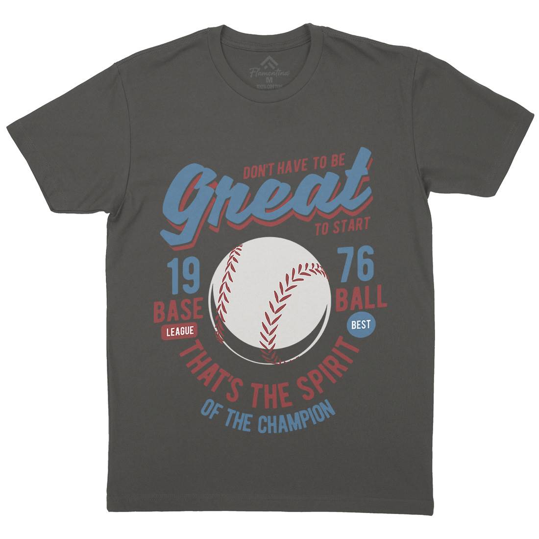 Great Baseball Mens Crew Neck T-Shirt Sport B219