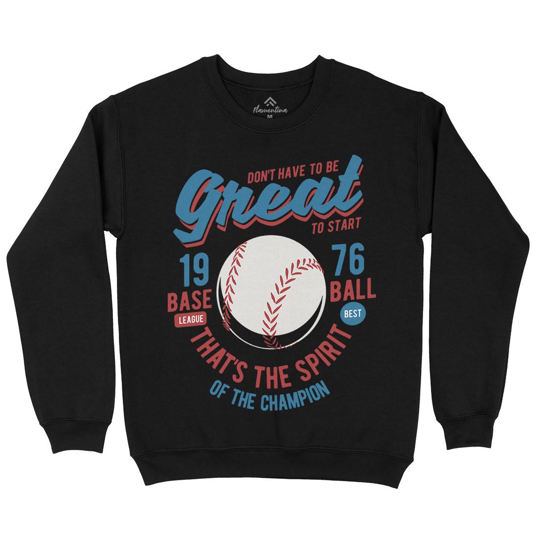 Great Baseball Kids Crew Neck Sweatshirt Sport B219