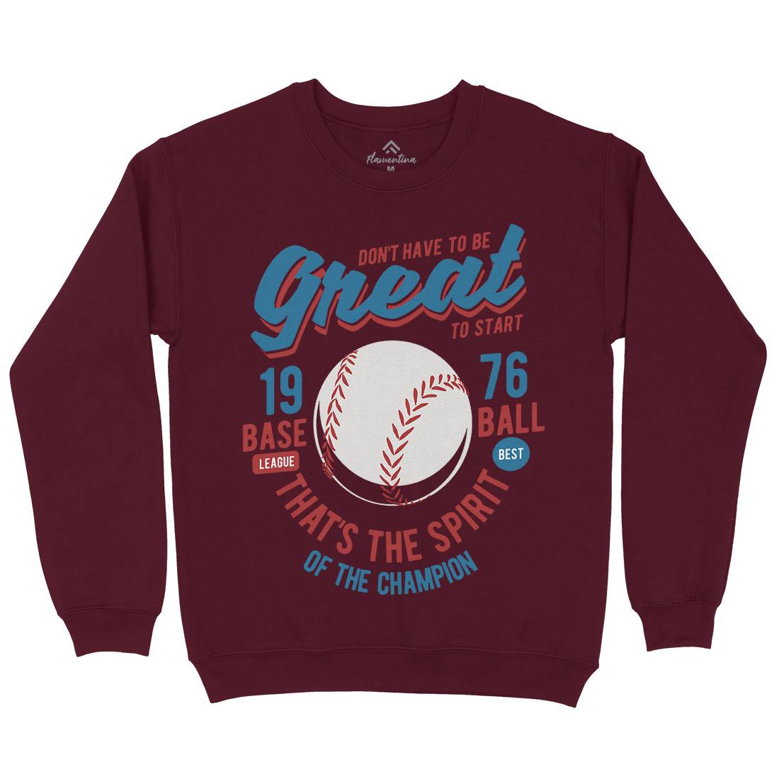 Great Baseball Mens Crew Neck Sweatshirt Sport B219