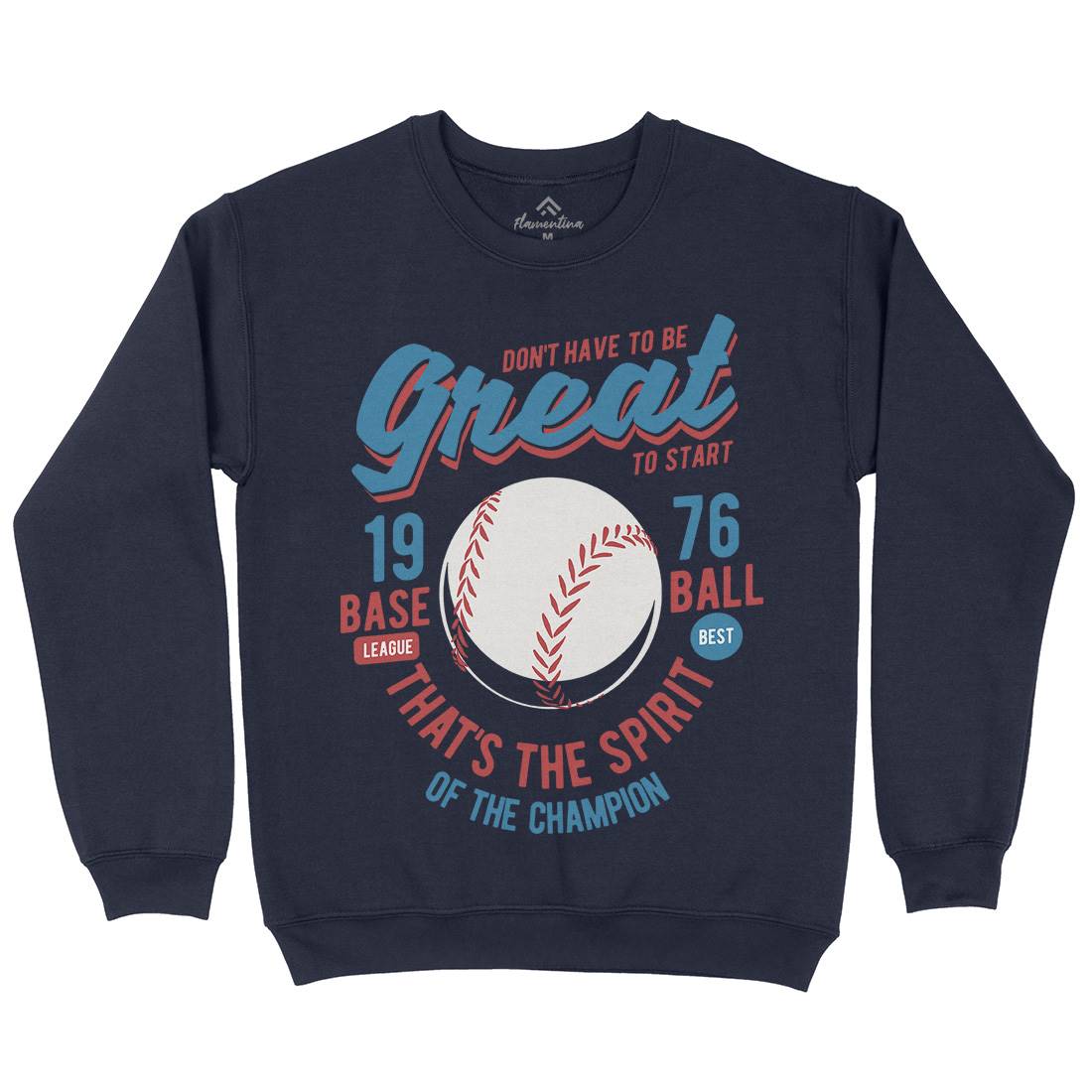 Great Baseball Kids Crew Neck Sweatshirt Sport B219
