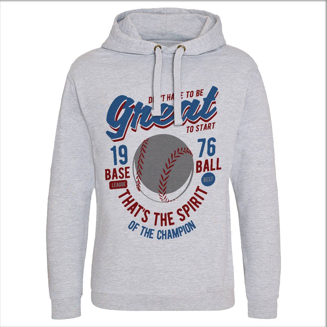 Great Baseball Mens Hoodie Without Pocket Sport B219