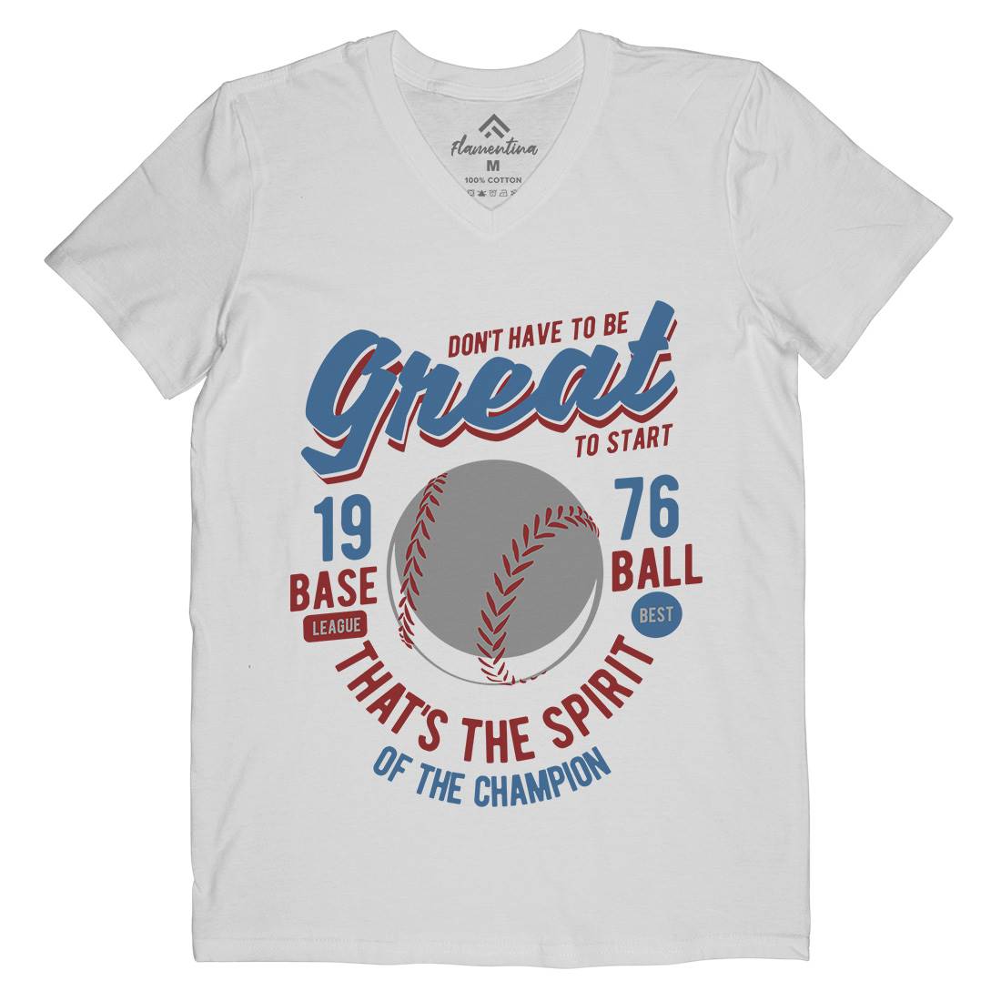 Great Baseball Mens V-Neck T-Shirt Sport B219