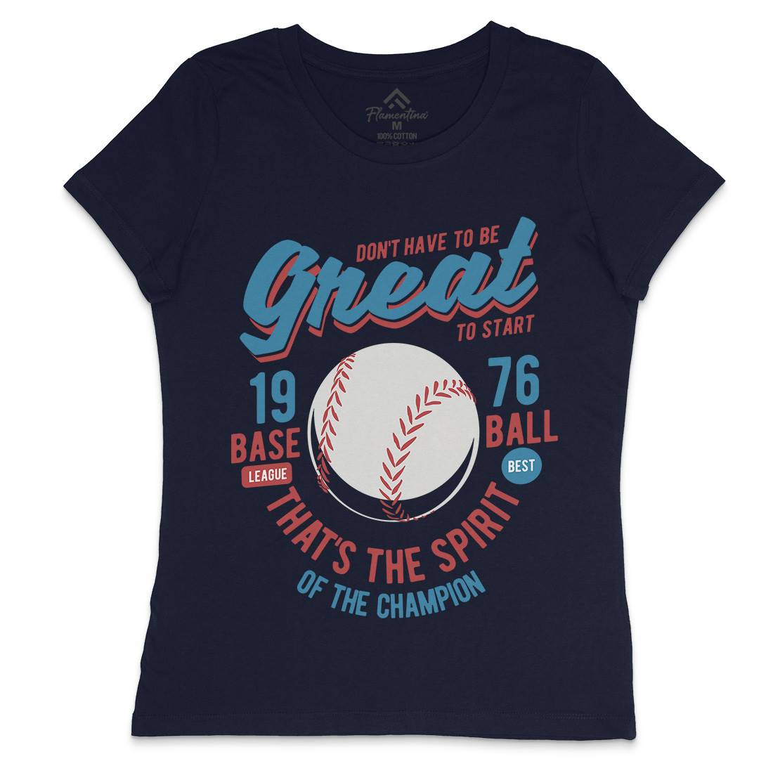 Great Baseball Womens Crew Neck T-Shirt Sport B219