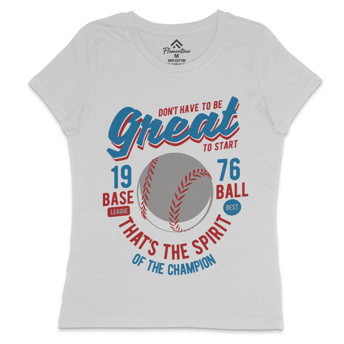 Great Baseball Womens Crew Neck T-Shirt Sport B219