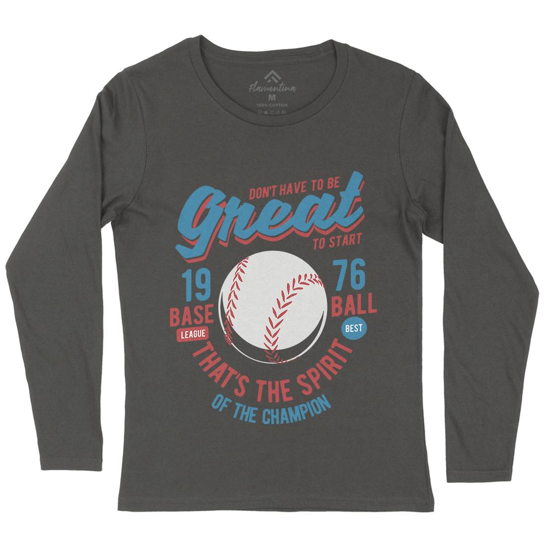 Great Baseball Womens Long Sleeve T-Shirt Sport B219