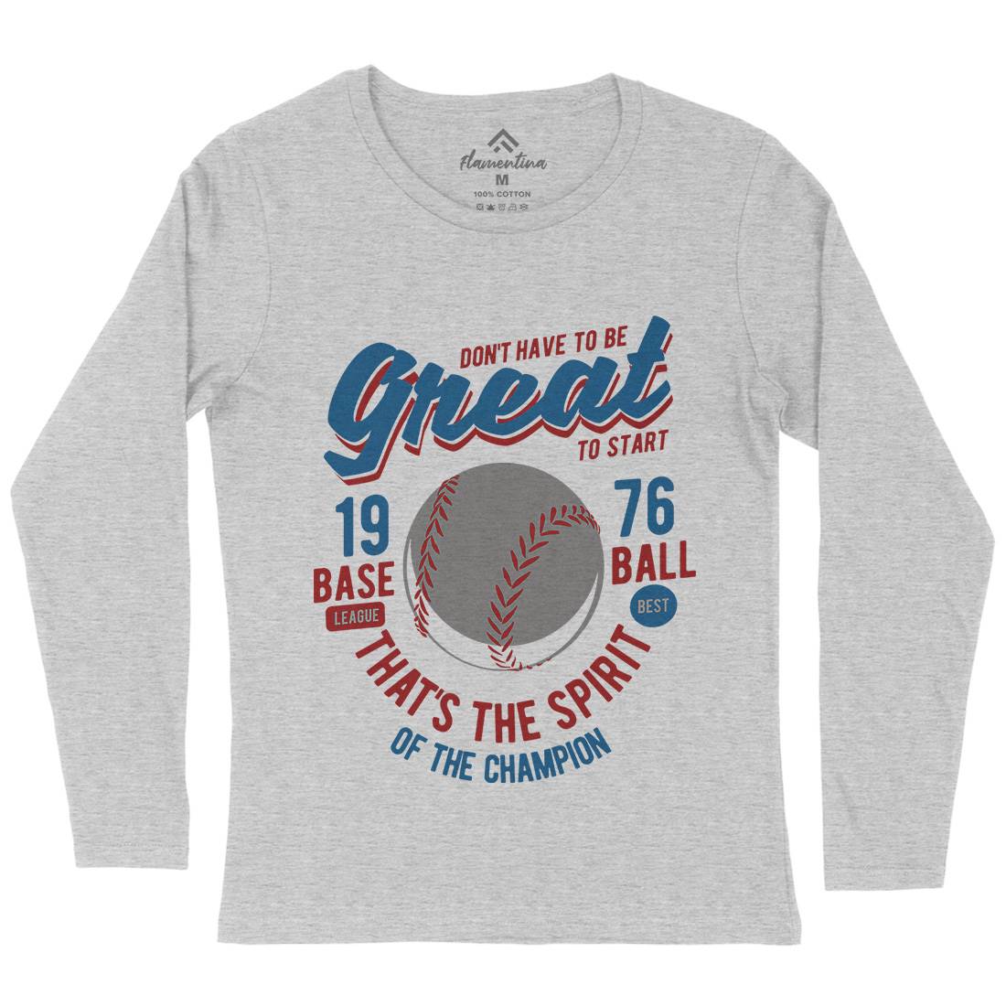 Great Baseball Womens Long Sleeve T-Shirt Sport B219
