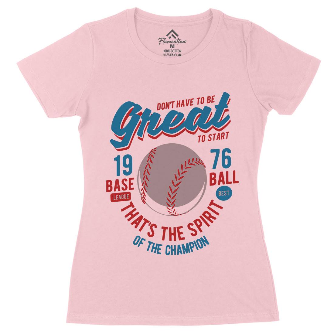 Great Baseball Womens Organic Crew Neck T-Shirt Sport B219