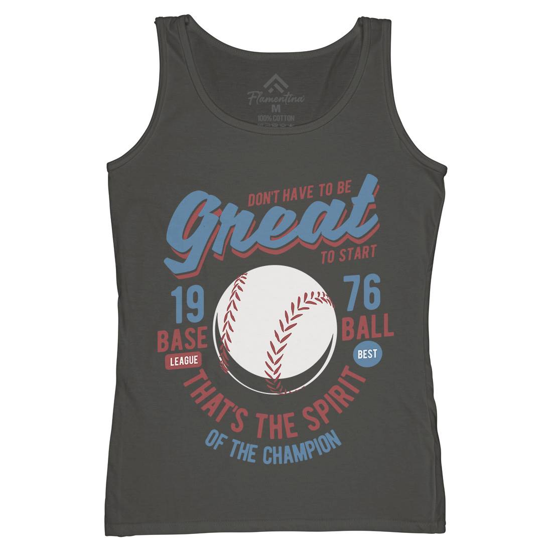 Great Baseball Womens Organic Tank Top Vest Sport B219