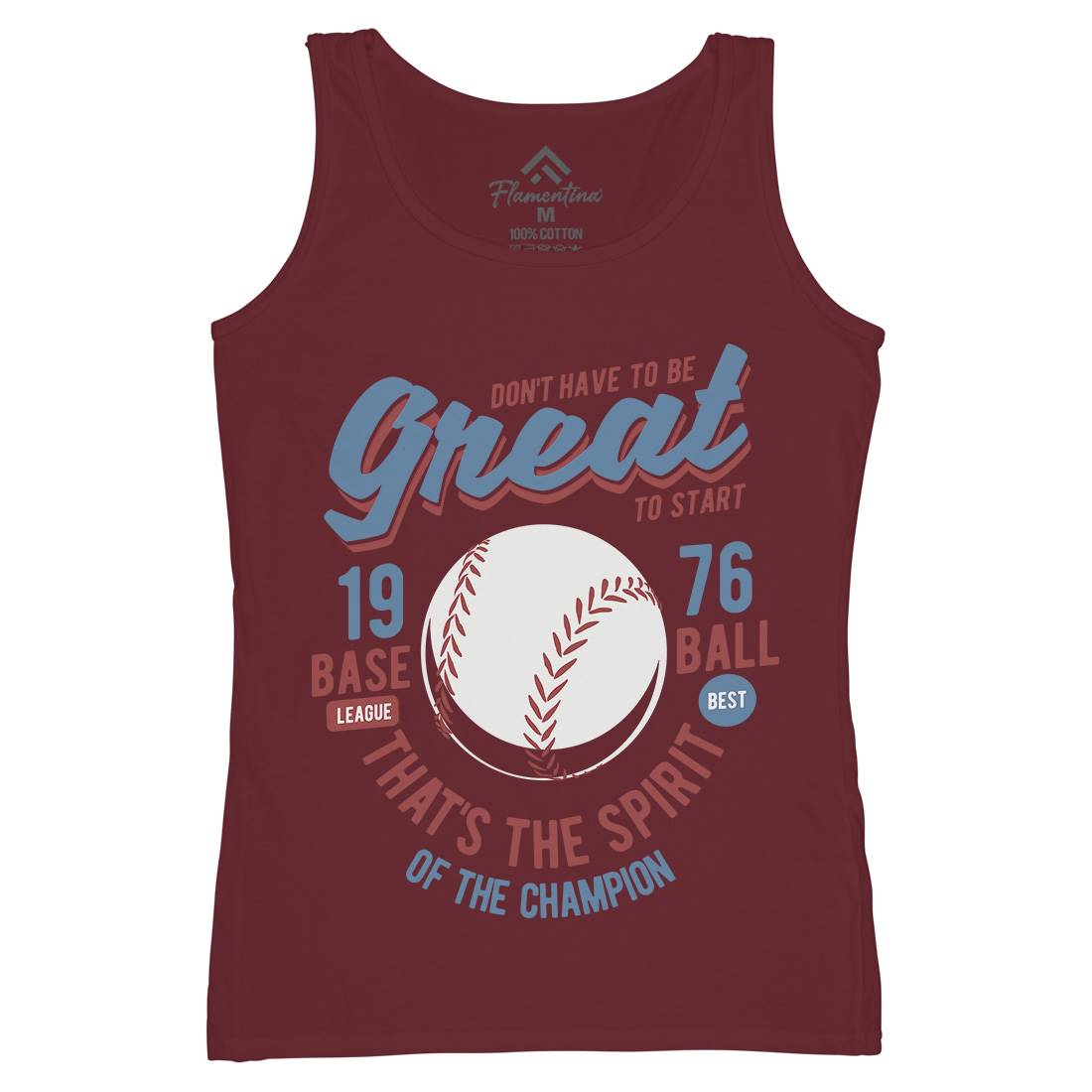 Great Baseball Womens Organic Tank Top Vest Sport B219