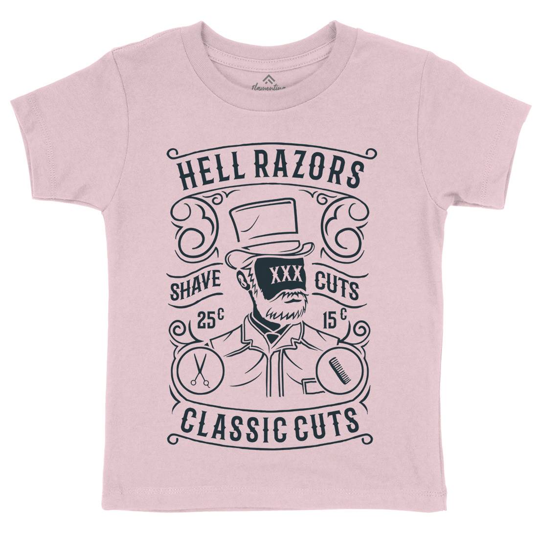 Hell Razors Kids Organic Crew Neck T-Shirt Barber B220