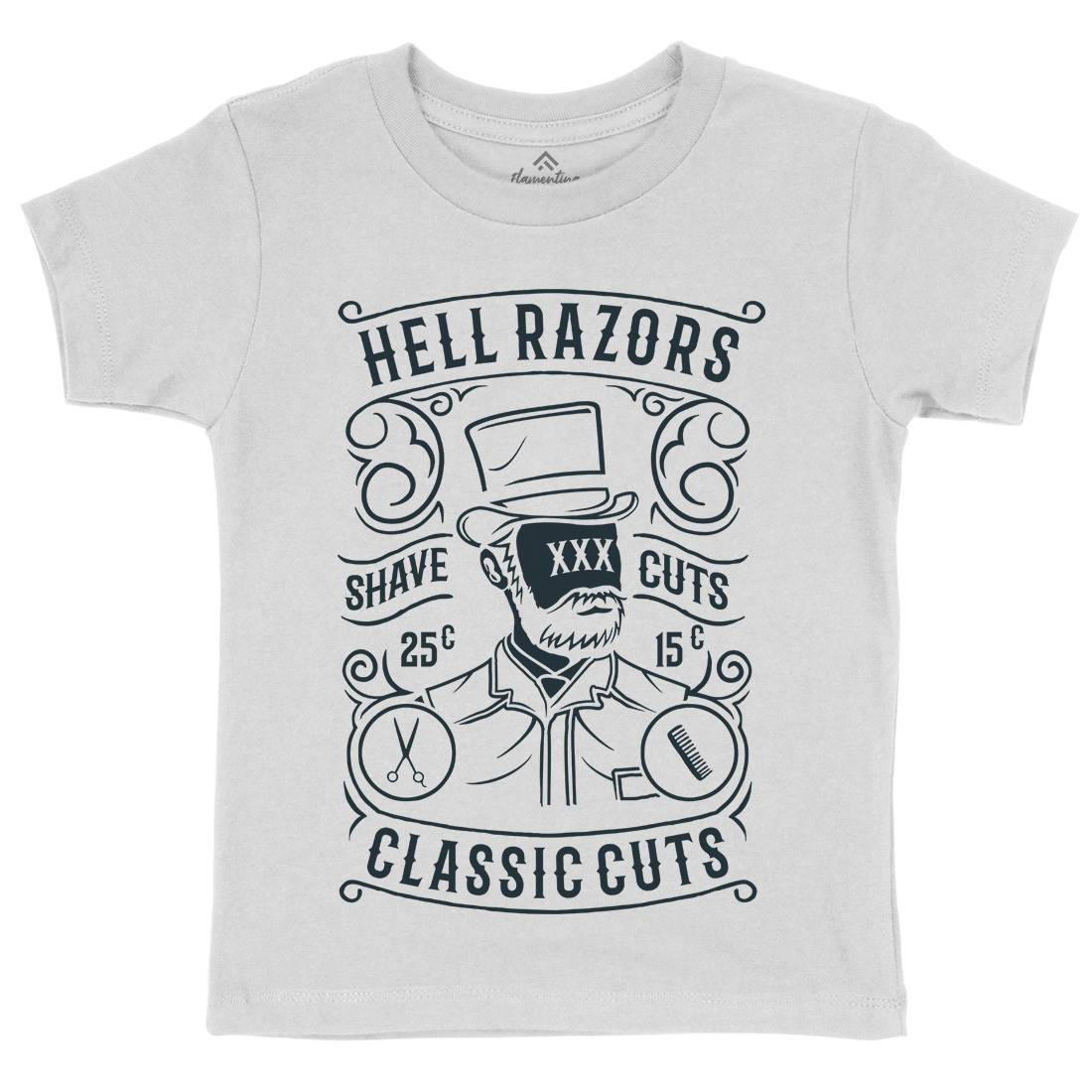 Hell Razors Kids Crew Neck T-Shirt Barber B220