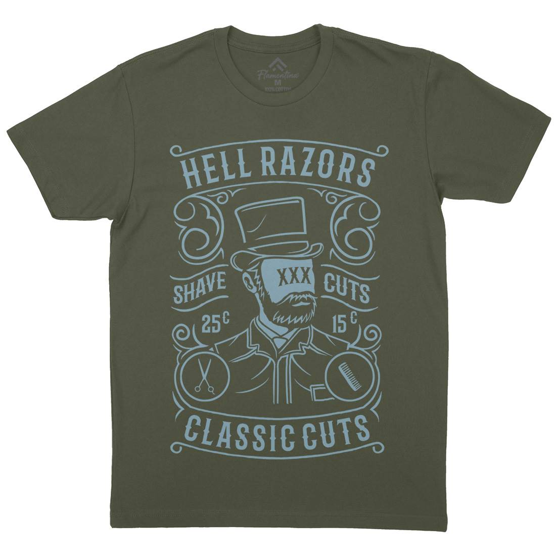 Hell Razors Mens Crew Neck T-Shirt Barber B220