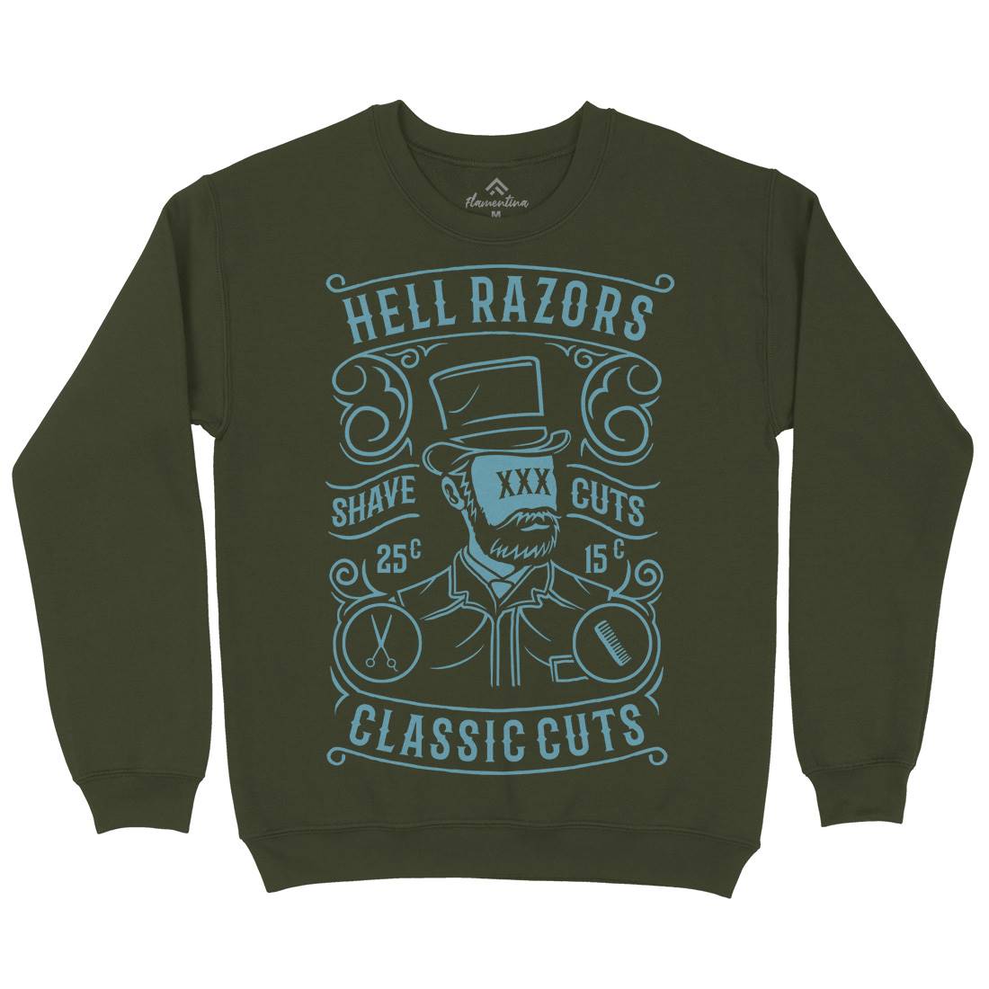 Hell Razors Mens Crew Neck Sweatshirt Barber B220
