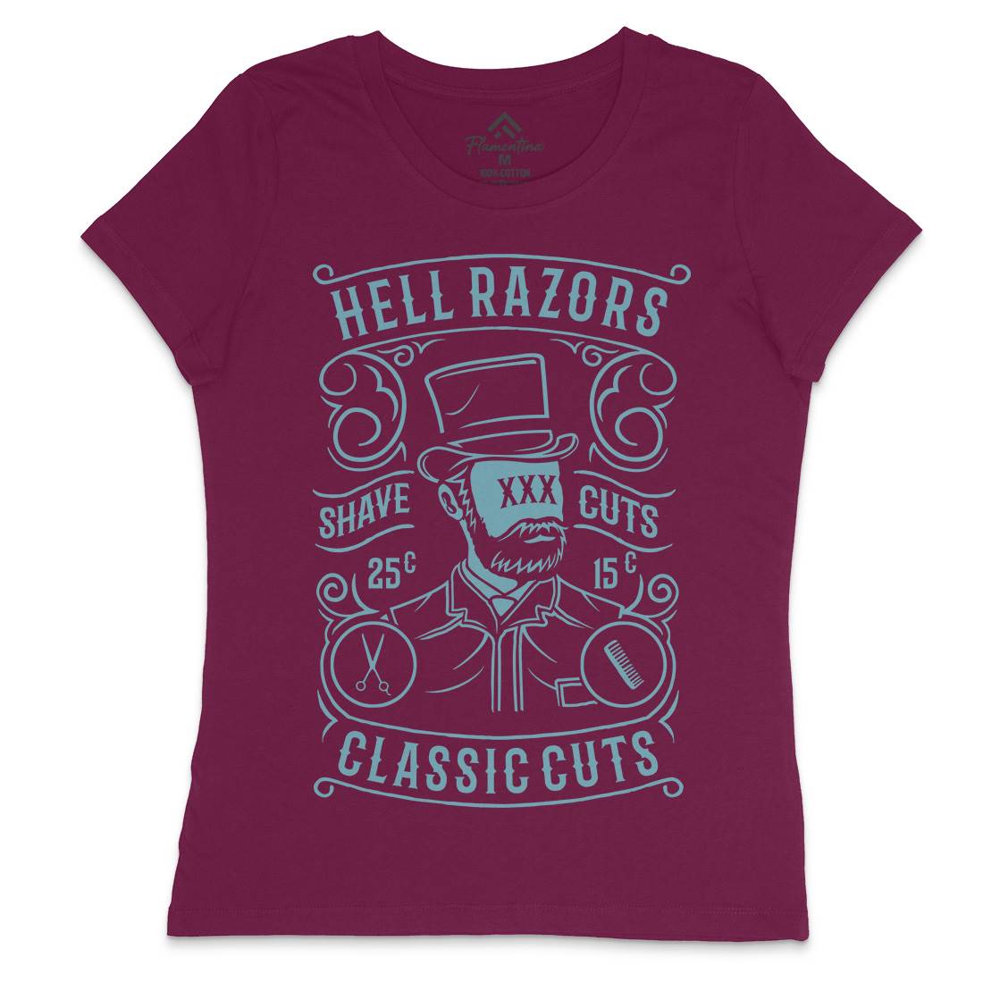 Hell Razors Womens Crew Neck T-Shirt Barber B220