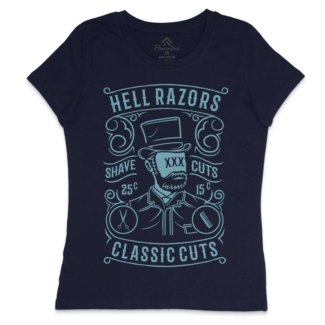 Hell Razors Womens Crew Neck T-Shirt Barber B220
