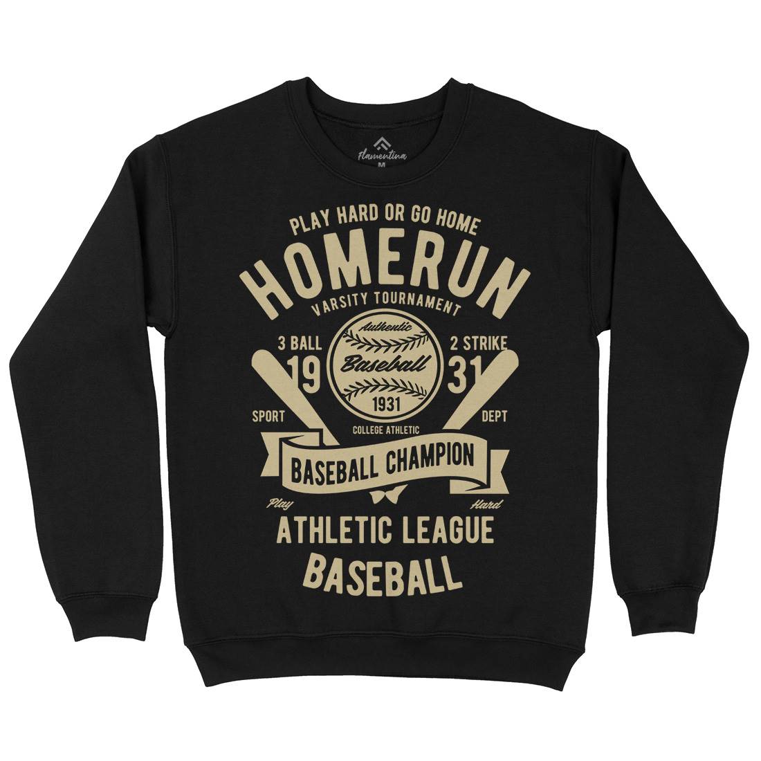 Homerun Baseball Kids Crew Neck Sweatshirt Sport B221