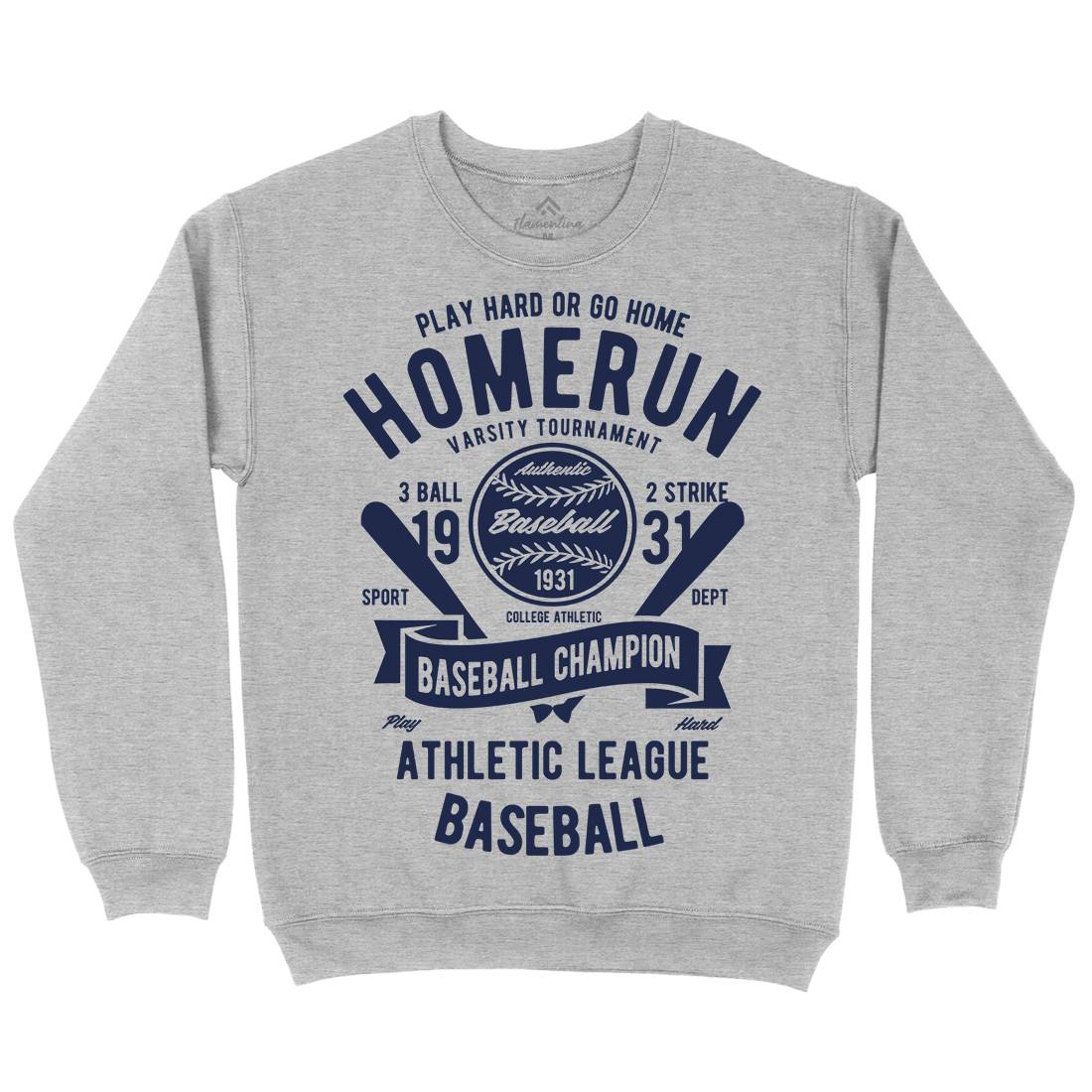 Homerun Baseball Mens Crew Neck Sweatshirt Sport B221