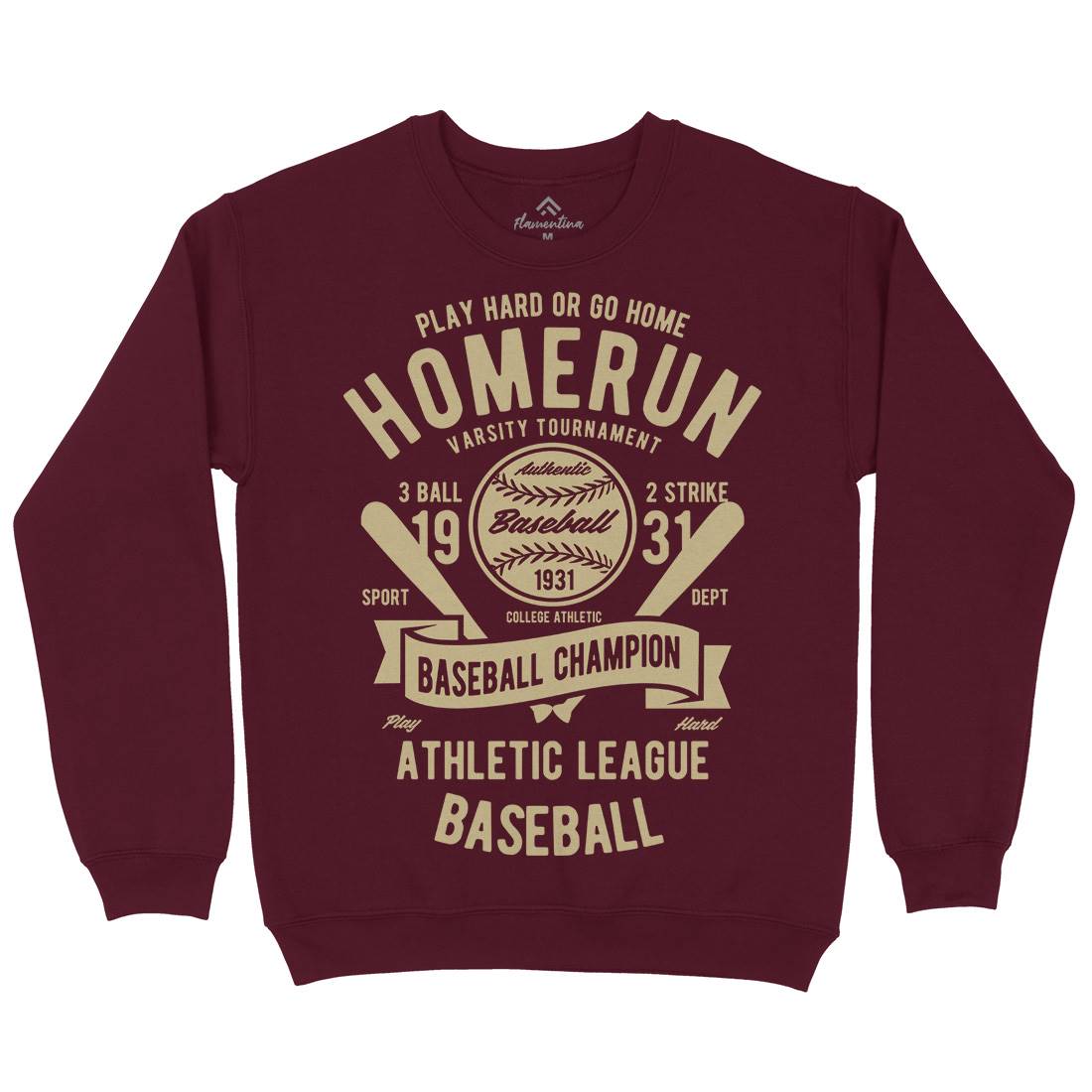 Homerun Baseball Kids Crew Neck Sweatshirt Sport B221