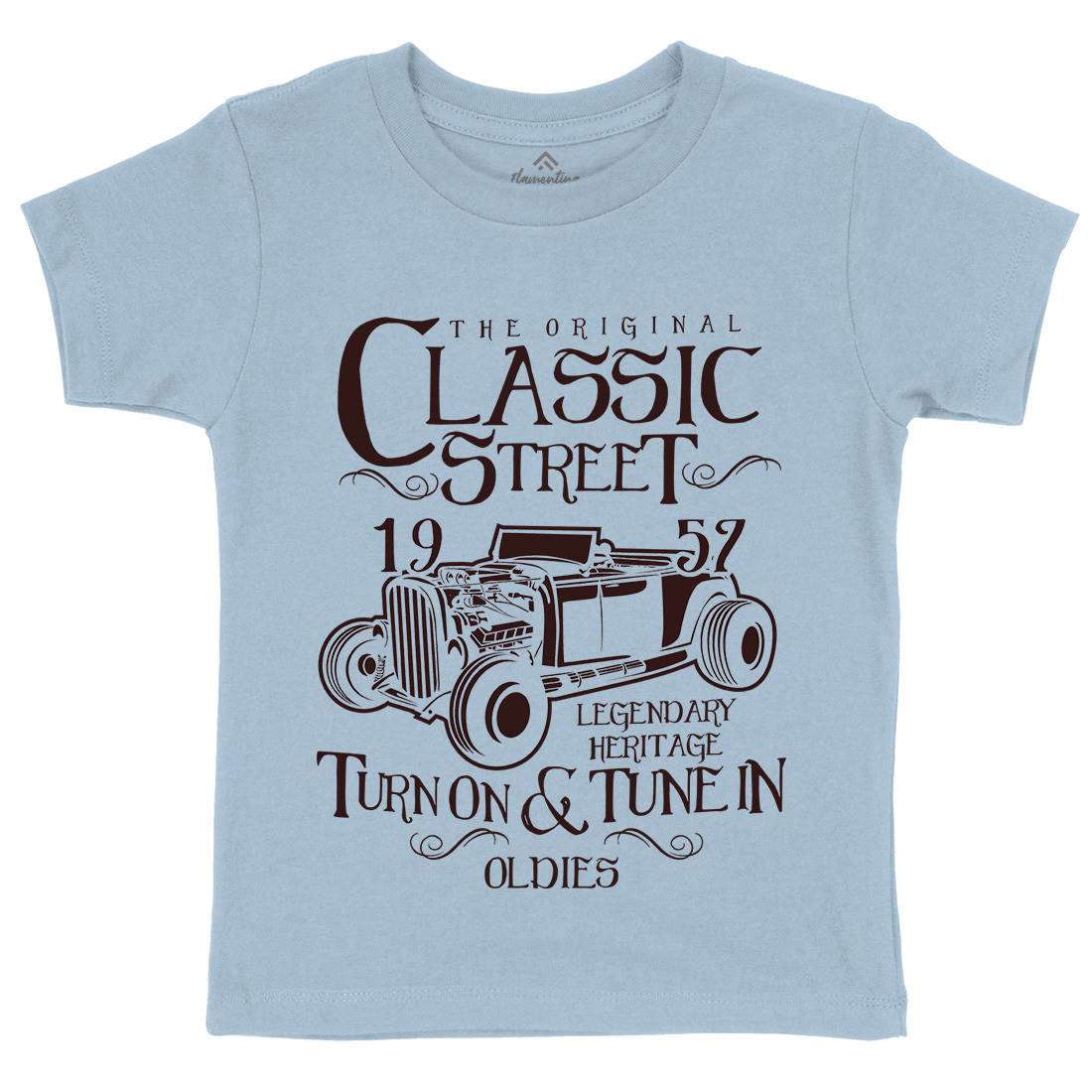 Hot Rod Classic Kids Organic Crew Neck T-Shirt Cars B222
