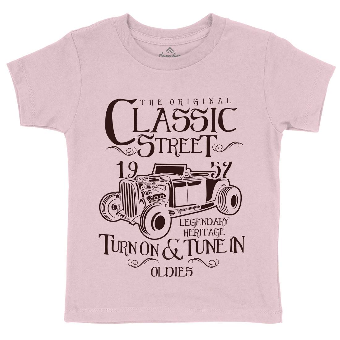 Hot Rod Classic Kids Organic Crew Neck T-Shirt Cars B222