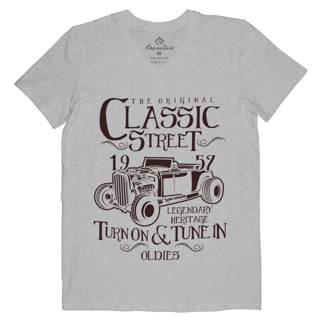 Hot Rod Classic Mens V-Neck T-Shirt Cars B222