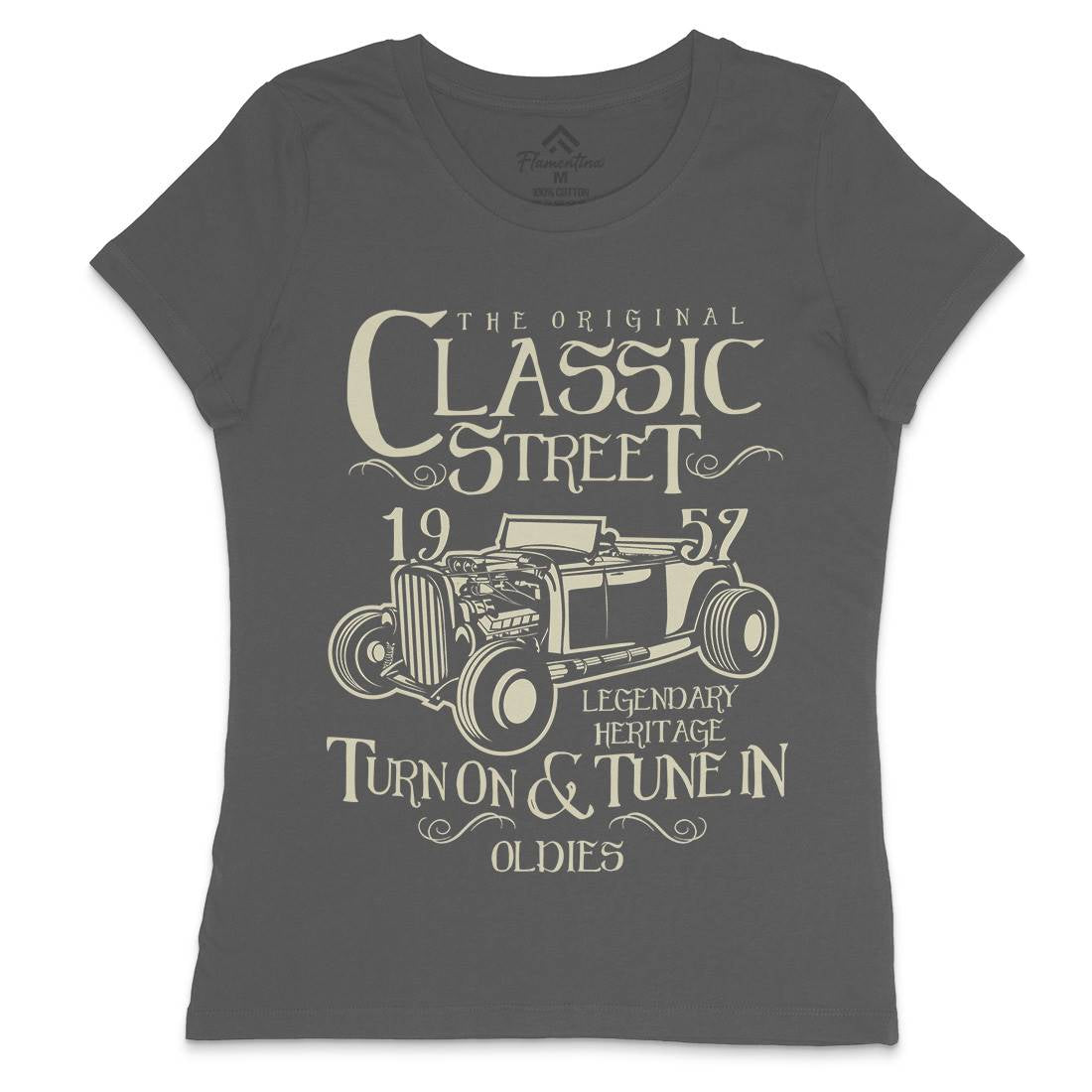 Hot Rod Classic Womens Crew Neck T-Shirt Cars B222