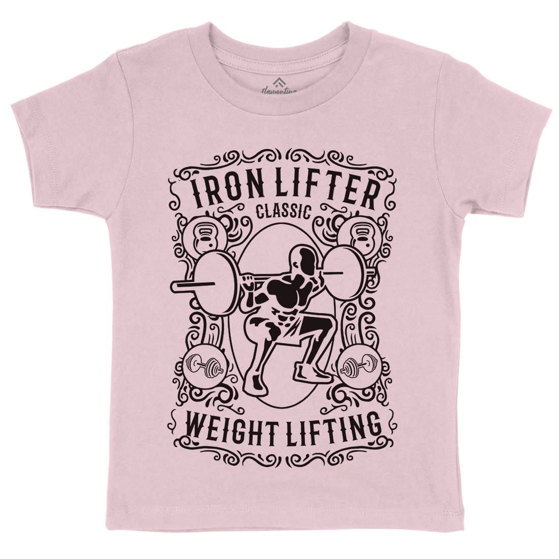 Iron Lifter Kids Organic Crew Neck T-Shirt Gym B224