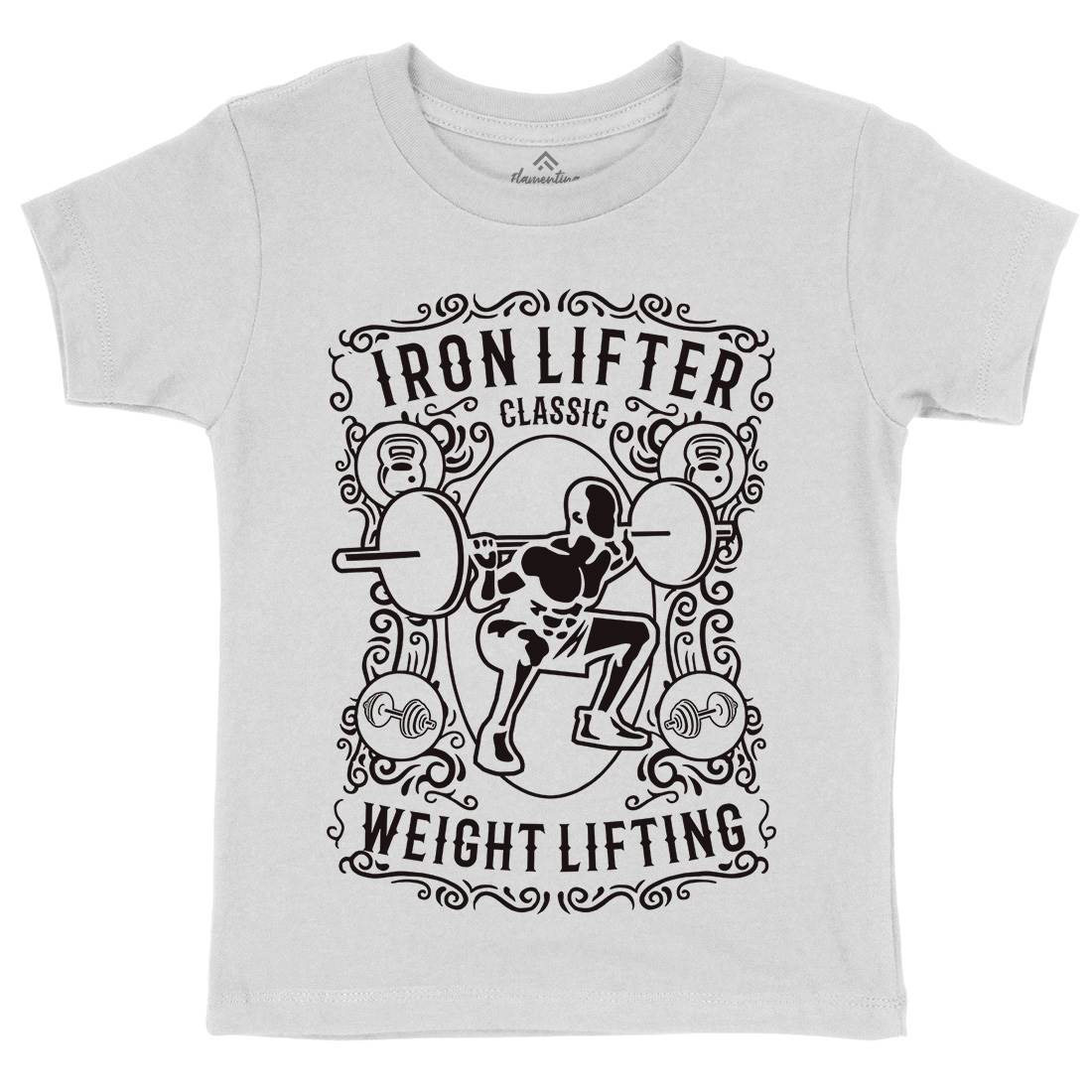 Iron Lifter Kids Crew Neck T-Shirt Gym B224
