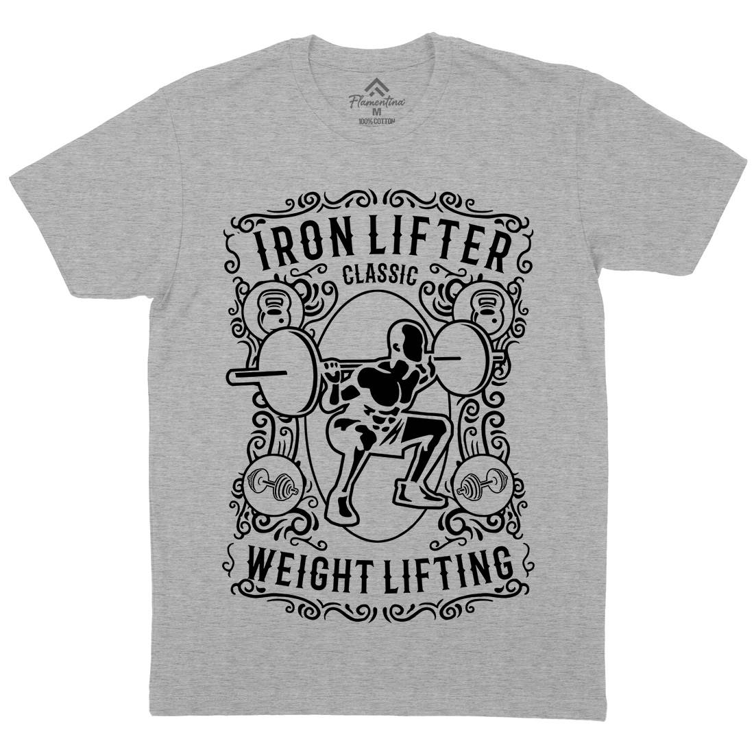 Iron Lifter Mens Organic Crew Neck T-Shirt Gym B224