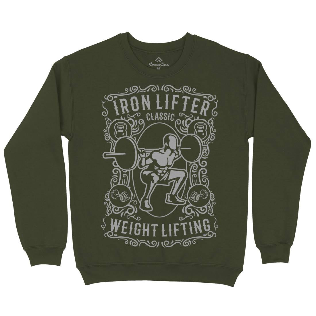 Iron Lifter Mens Crew Neck Sweatshirt Gym B224