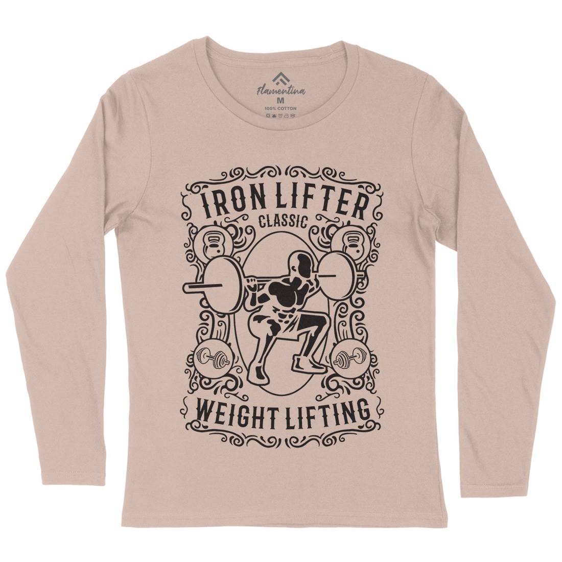 Iron Lifter Womens Long Sleeve T-Shirt Gym B224