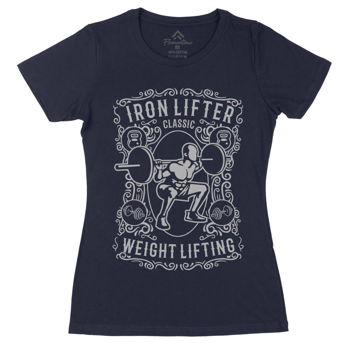Iron Lifter Womens Organic Crew Neck T-Shirt Gym B224