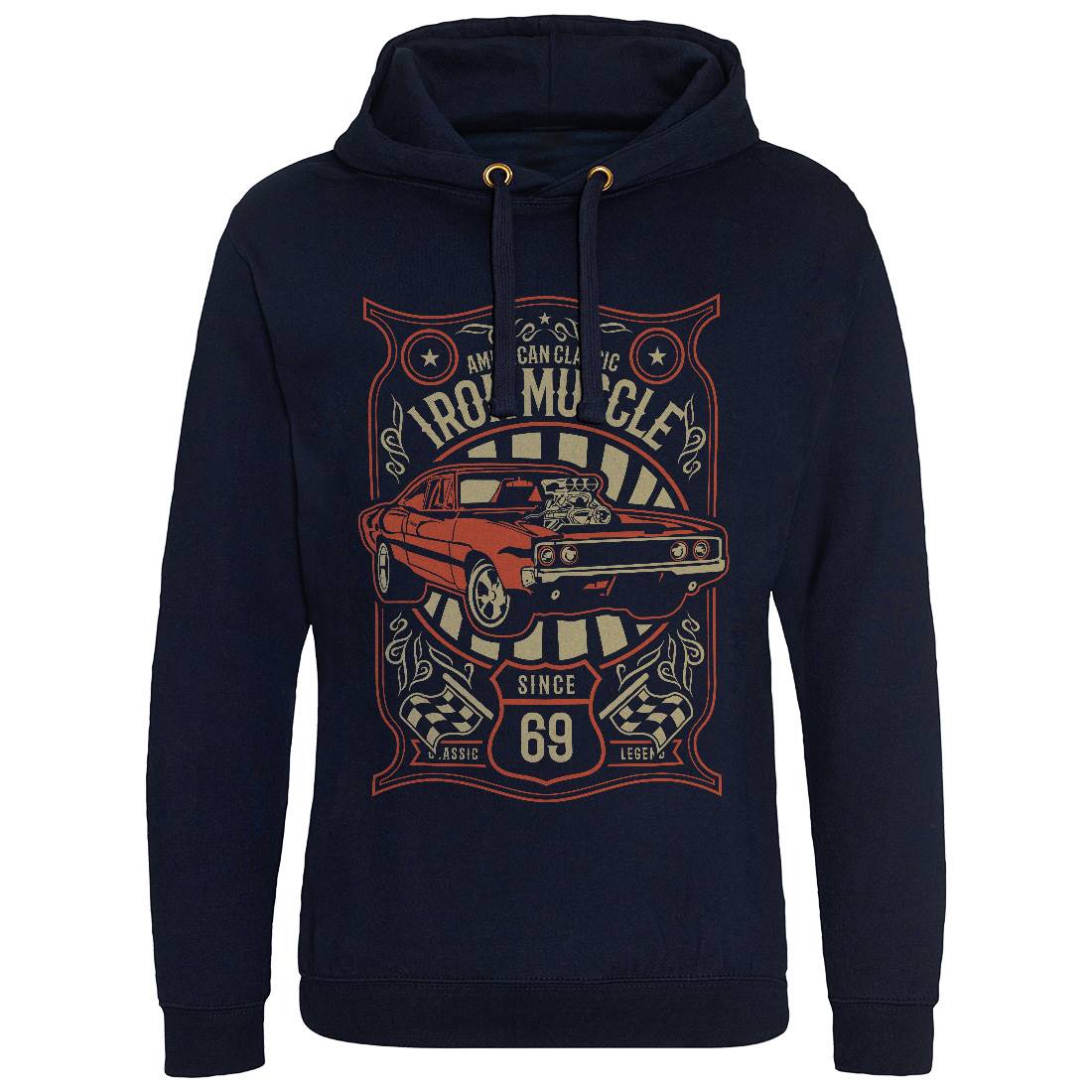 Iron Muscle Mens Hoodie Without Pocket Cars B225