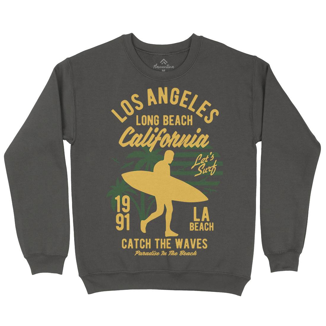 Los Angeles Long Kids Crew Neck Sweatshirt Surf B228