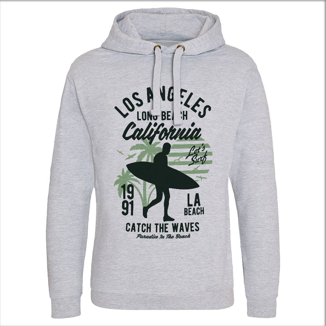 Los Angeles Long Mens Hoodie Without Pocket Surf B228