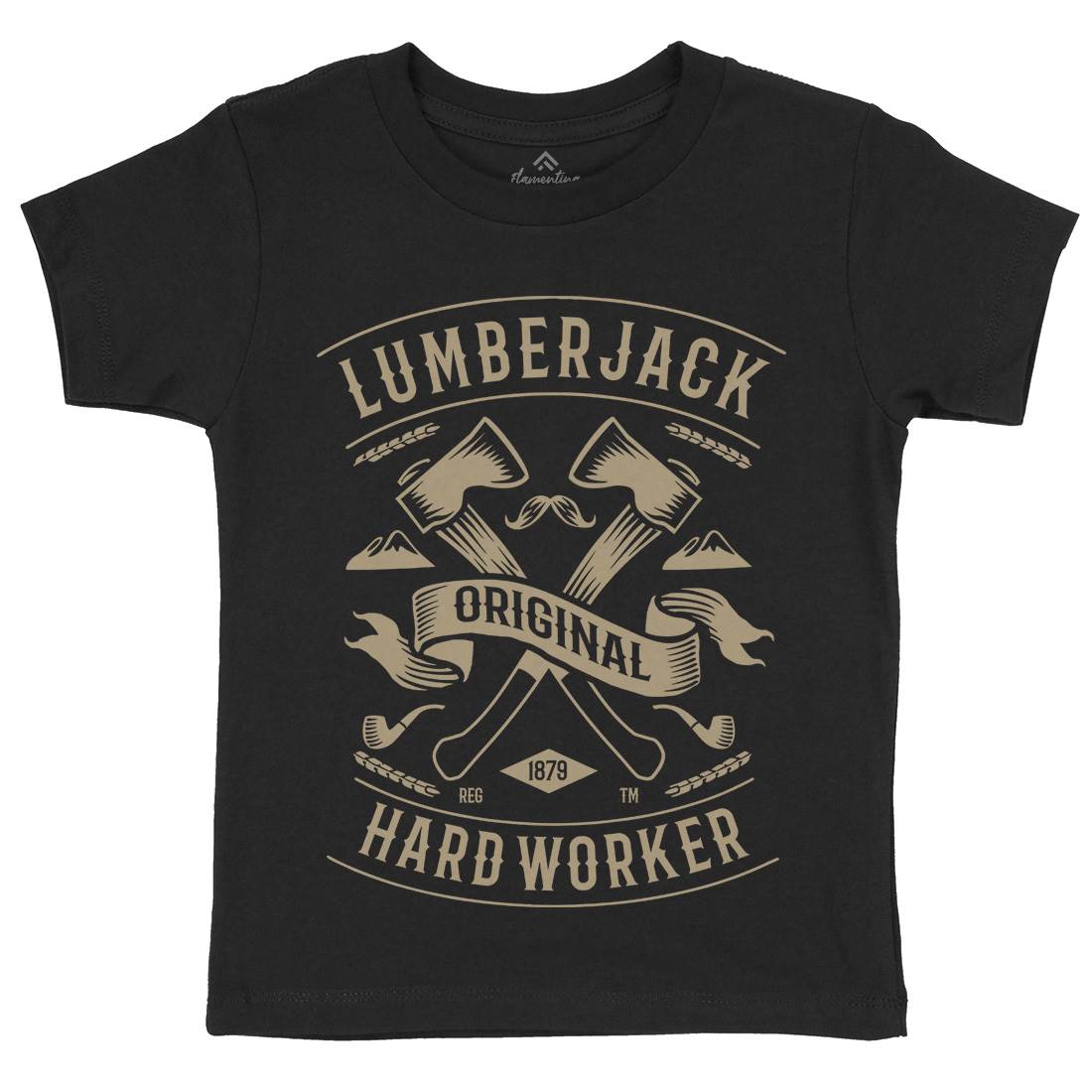 Lumberjack Kids Crew Neck T-Shirt Retro B229