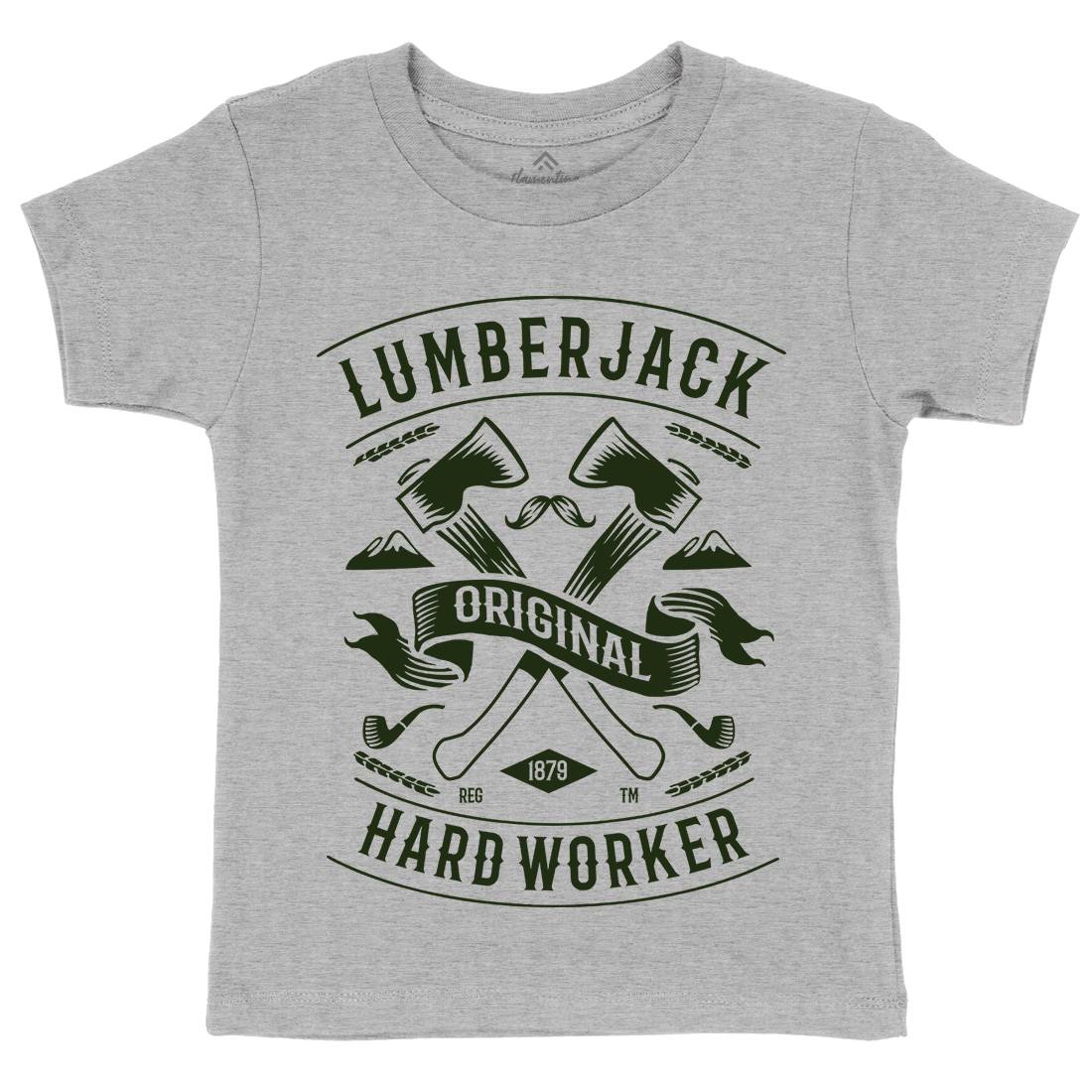 Lumberjack Kids Organic Crew Neck T-Shirt Retro B229