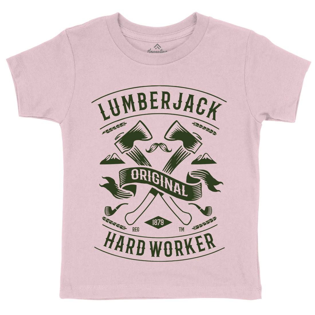 Lumberjack Kids Organic Crew Neck T-Shirt Retro B229
